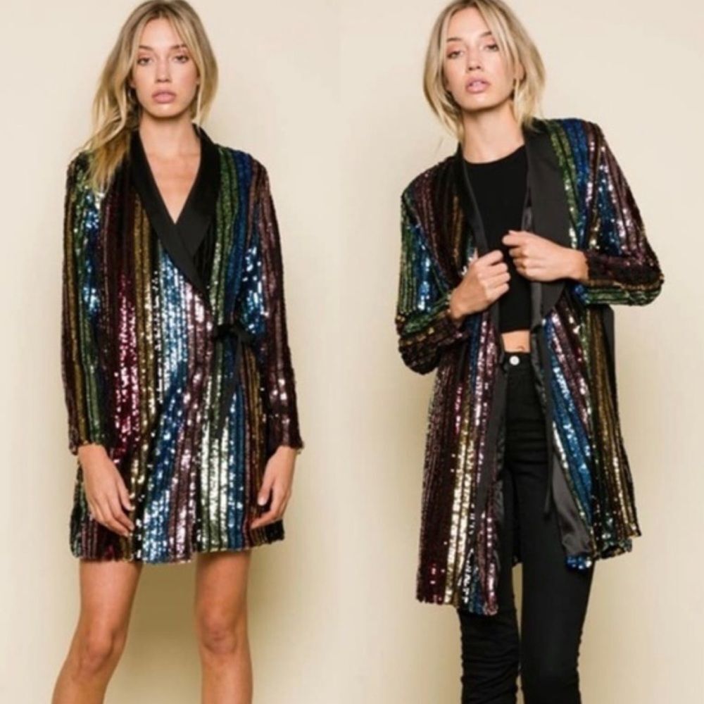Raga/Anthropologie Sequin Charlize Blazer Dress
AB9
